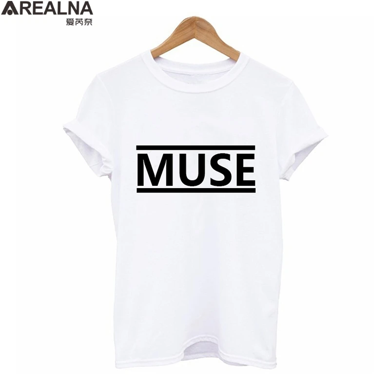 100% Cotton Harajuku MUSE Letter print woman tshirts Black white O Neck femme t-shirts Fashion Tees Short Sleeve t shirt women