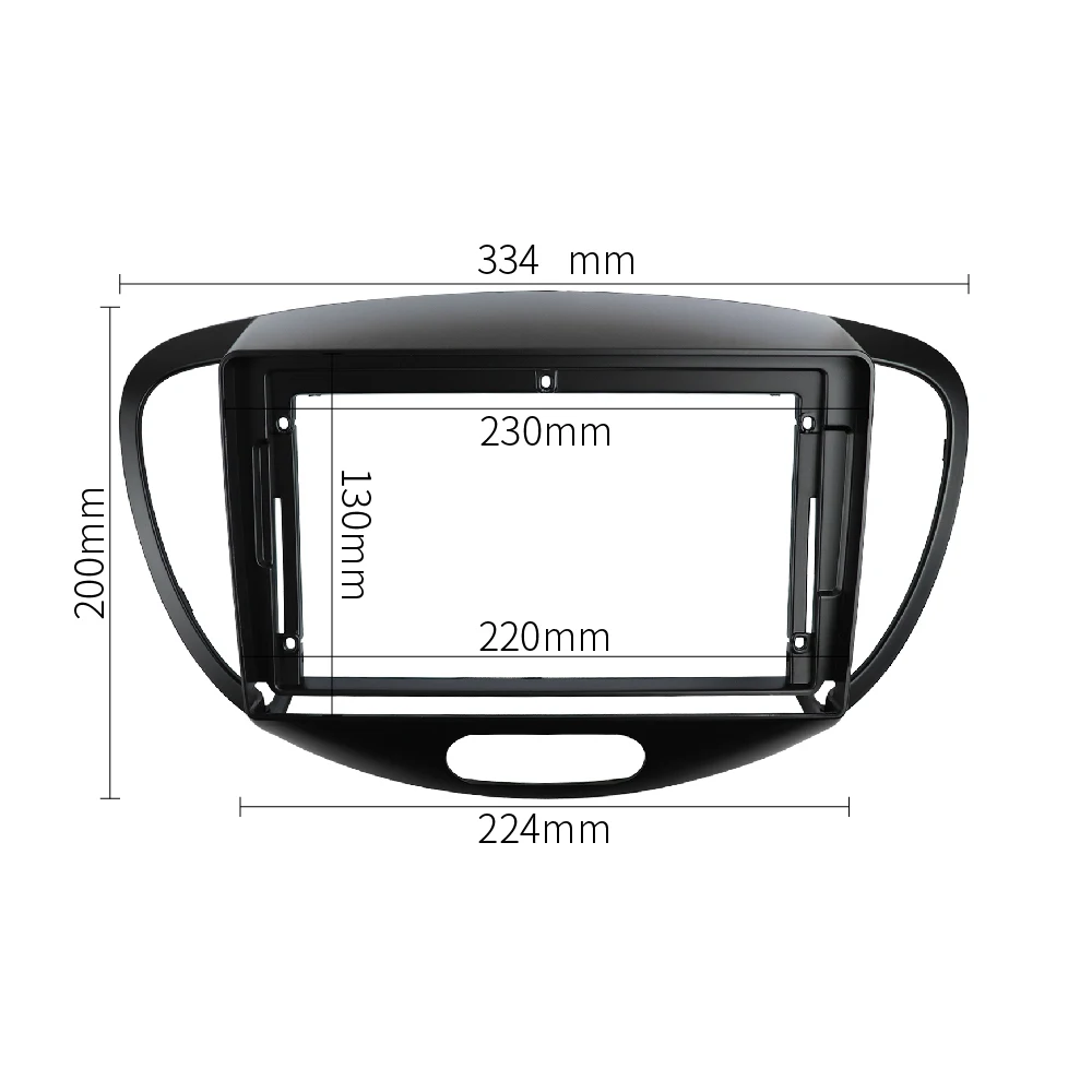 2 Din Car Radio Fascia 9 INCH for HYUNDAI I-10 2008-2012 Stereo GPS DVD Player Refitting Frame Bezel Install Surround Trim Panel