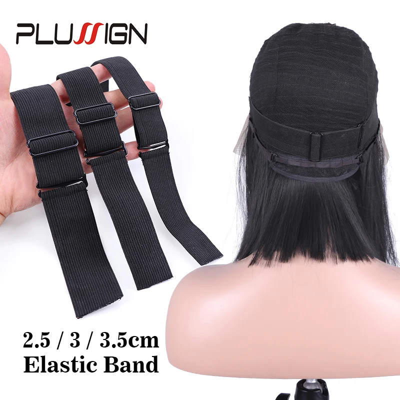 5Pcs Haar Band Perücke Grip Einstellbare Elastische Band Mit Haken Schwarz Haar Stirnband Diy Perücke Zubehör Für Frauen Einstellbar strap