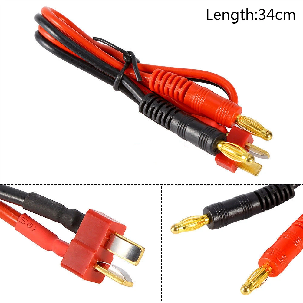 34cm złącze RC kabel T wtyczka RC ładowanie baterii do 4mm złącza bananowego do ładowarek IMAXs B6 B6AC B8