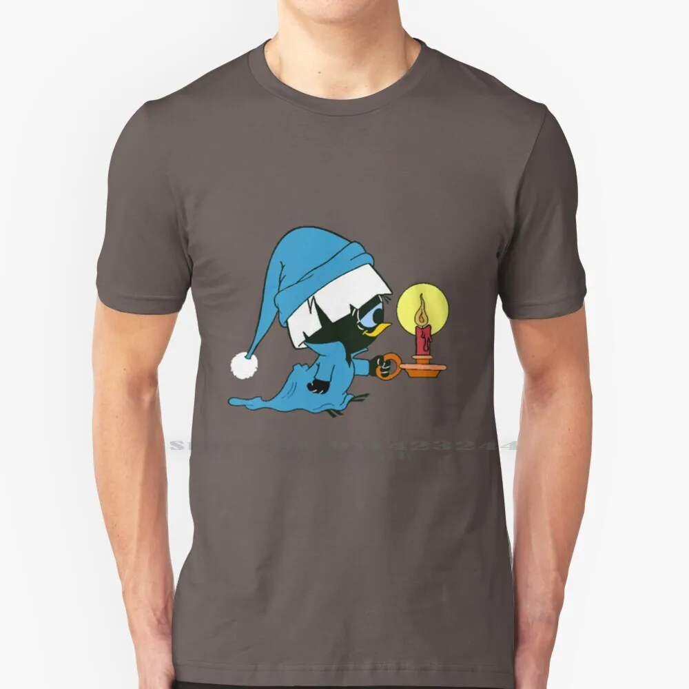 Calimero At Night 100% Cotton T Shirt Calimero Lamp Candle Night Sleepwalker To Sleep Its An Injustice Anime Tv Show Cartoon It