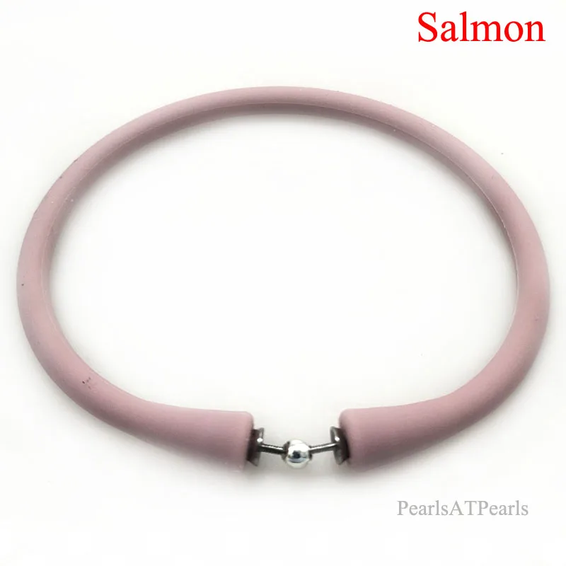 Wholesale Salmon Rubber Silicone Wristband for Custom Bracelet