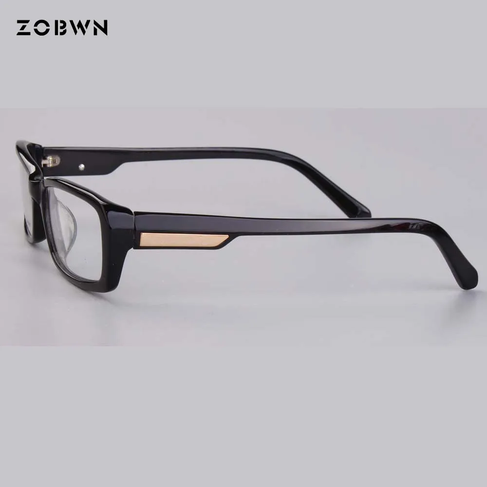 Rectangle glasses man metal decoration black white neat eyeglasses can put anti blue light from computer myopia student Generous