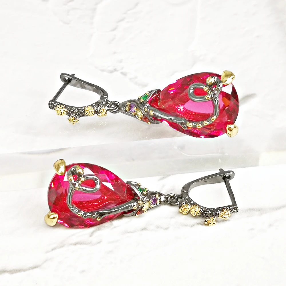 DreamCarnival1989 New Fuchsia Baroque Earings Women Big Drop Dangle Elegant Fashion Jewelry Party Must Have Female Love WE3876FU