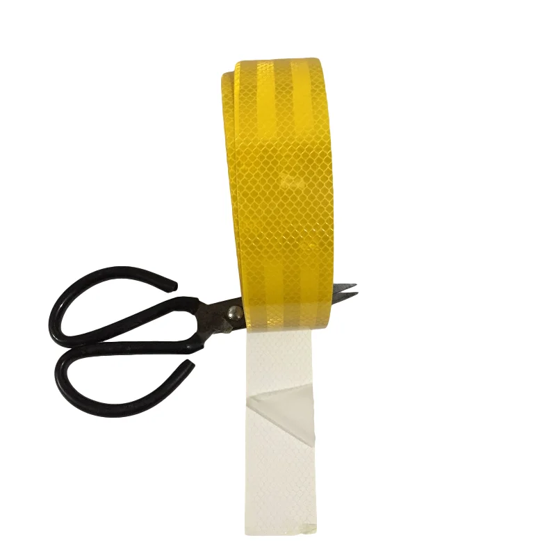 Super Grade Orange Yelllow PET Reflective Self-adhesive Tape Truck Car Motorcycle Road Traffic Reflective Warning Safety Tape