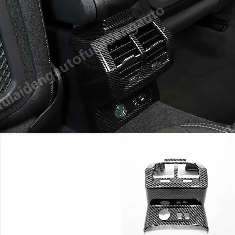 

Fits For Audi Q3 2019-2021 Car ABS Interior Rear Armrest Box Air Outlet Frame Anti-kick Cover Moulding Styling Accessories