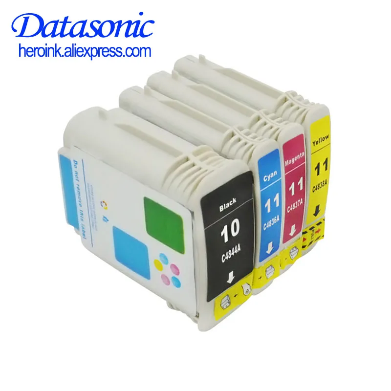 4X Datasonic Compatible ink cartridges For HP 10 11 Designjet 110 100plus C4844A Inkjet 2800dt 2800dtn printer For HP10