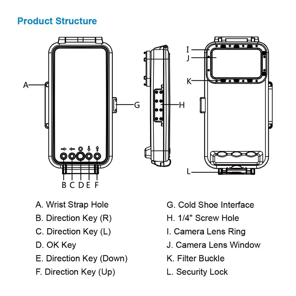 PULUZ 45m/147ft Underwater Waterproof Photo Video Taking Diving Case for Galaxy,Xiaomi,Android OTG Smartphones with Type-C Port