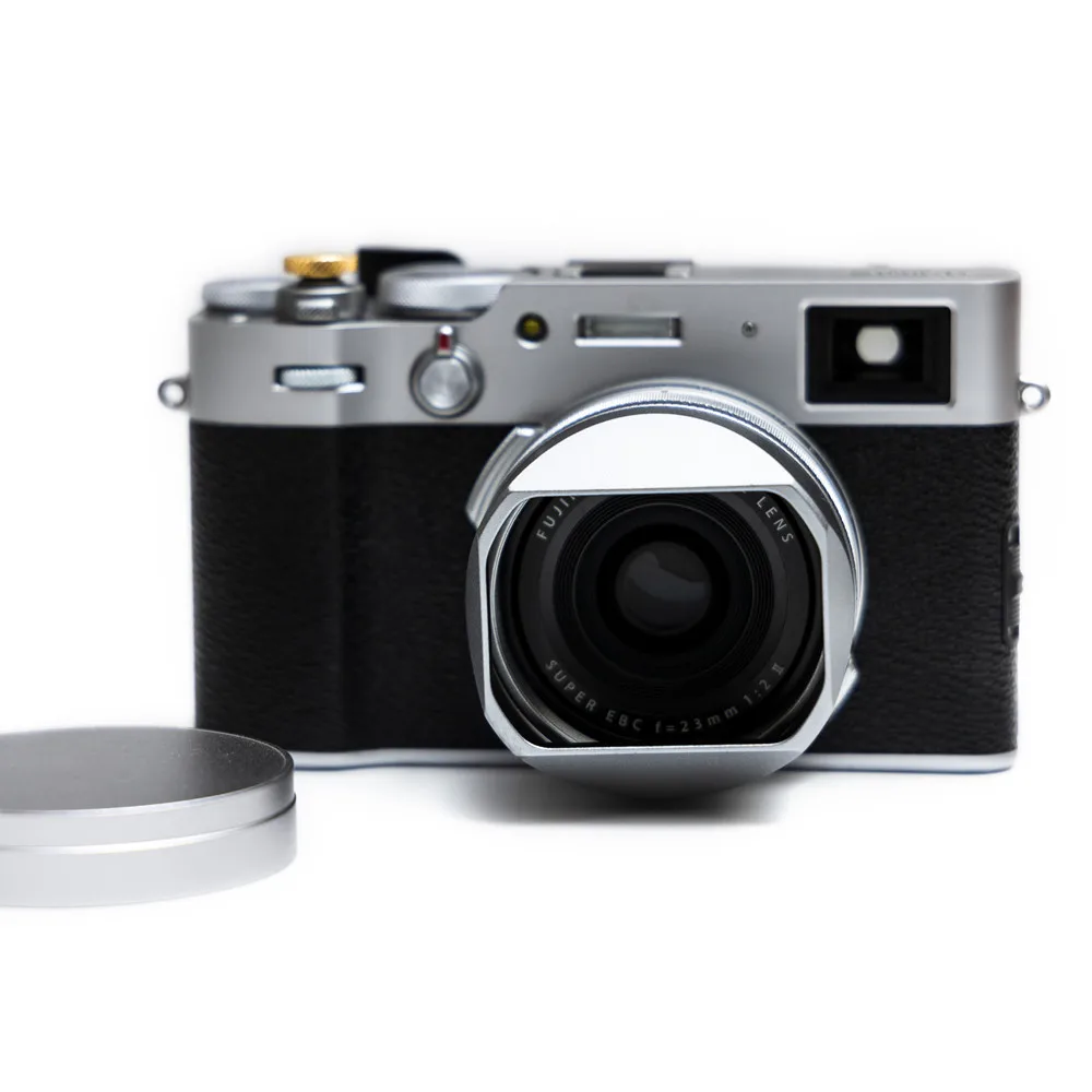 X100V osłona obiektywu aluminium Metal z 49mm pierścień pośredniczący dla Fujifilm Fuji x100 X100T X100F X100S osłona obiektywu osłona obiektywu