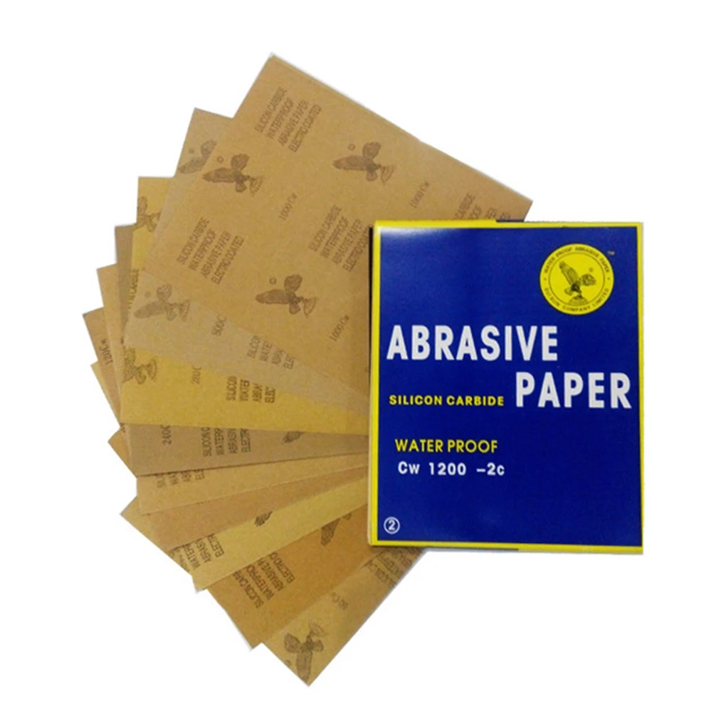 5pcs Wet Dry Sandpaper 60-2000 Grit Polishing Abrasive Sandpaper Automotive Wood Furniture Finishing Paper