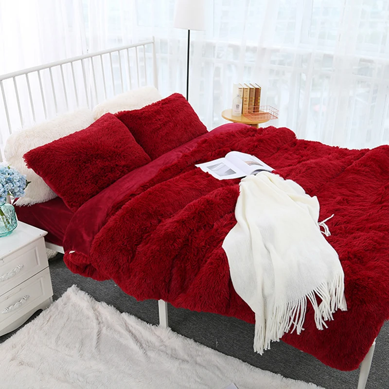 

Faux Fur Blanket for Sofa and Office, Ultra Plush Throw Blanket, Warm and Soft, Fluffy Sherpa Bedding Sheet, Big Size, 200x230cm