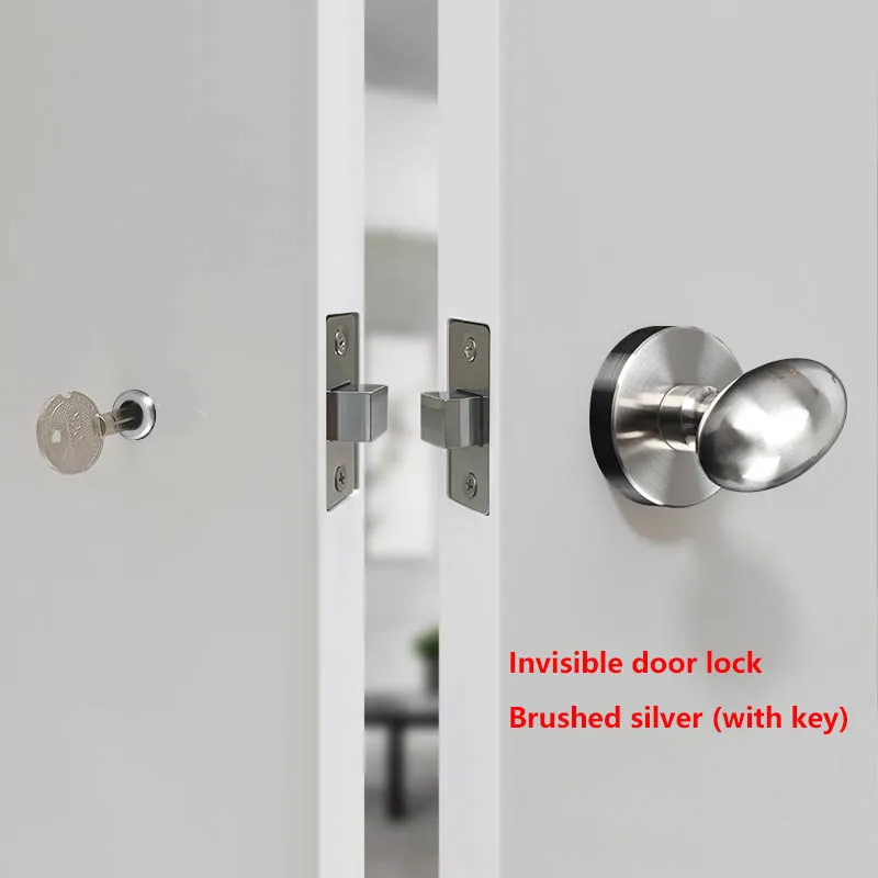 Imagem -06 - Fechadura da Porta do Estilo Americano da Liga de Zinco com Chave Escondida Fechamento Secreto do Formulário Escondido da Porta do Knorr Superior