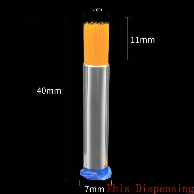 شعيرات قاسية 14G-27G الاستغناء عن فرشاة إبرة 6 مللي متر فرشاة الفم المستديرة إبرة Diamete الاستغناء عن الغراء