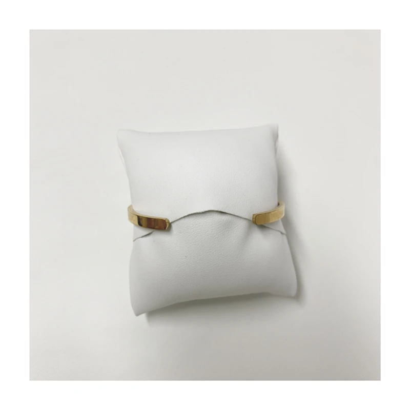 1Pcs 7*6Cm Mini White Black Grey Pu/velvet Watch Bangle Pillow Holder Bracelet Jewelry Display Chain Anklet Soft Pillow Cushion