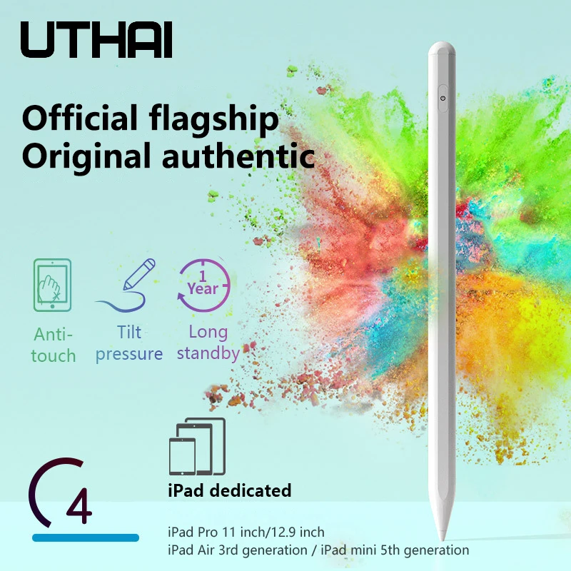 

Планшетный компьютер UTHAI для Ipad, сенсорный экран Apple Stylus, емкостная ручка для iPad Pro 2018 & 2020 & Air & Mini