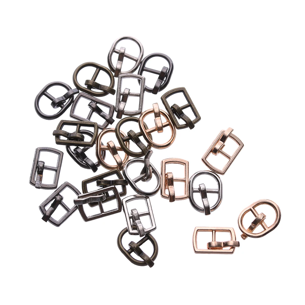 12Pcs 4.5/5.5mm Mini Doll Bags Buckle Ultra-small Tri-glide Belt Buckles DIY Handmade Doll Toy Shoes Clothing Sewing Accessories