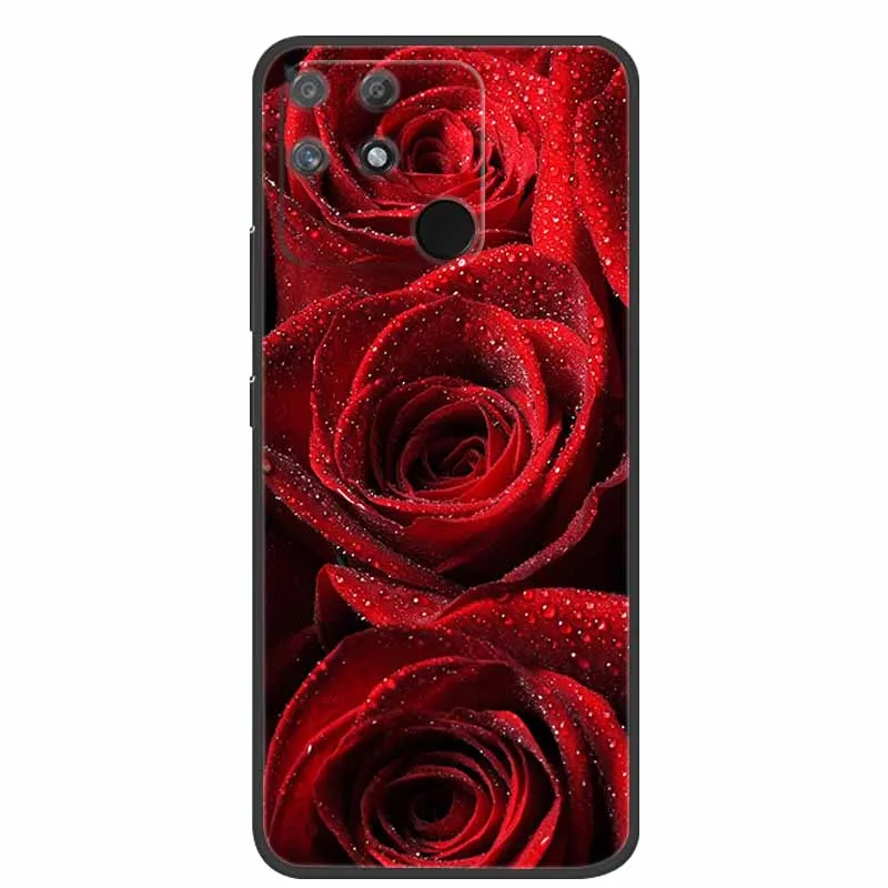 Redmi 10C 케이스, Redmi10C 블랙 소프트 실리콘 휴대폰 케이스, 샤오미 Redmi 10C 후면 커버 케이스, Redmi 10 C 파워 펀다 POCO C40