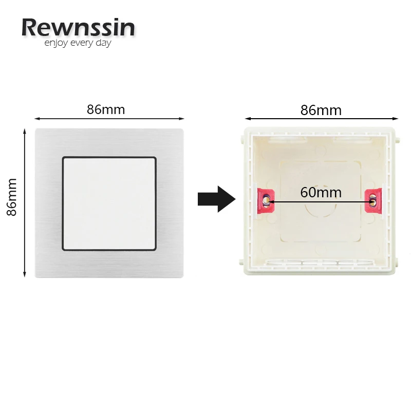 Push Key Switches,Screwless Rocker ON/OFF,1-4 Gang 1/2 Way Lamp Power Control Switch,Metal Panel 86 Type 16A Wall Light Switches