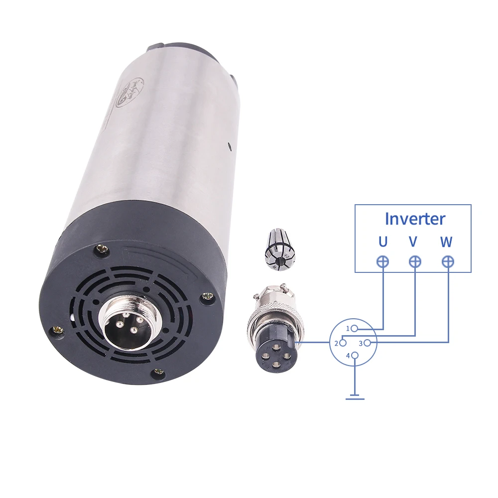 0.8kw Air cooled Spindle Motor 110V/220V Spindle 24000rpm 800W 65mm ER11 Air cooling CNC Spindle for CNC Router Machine