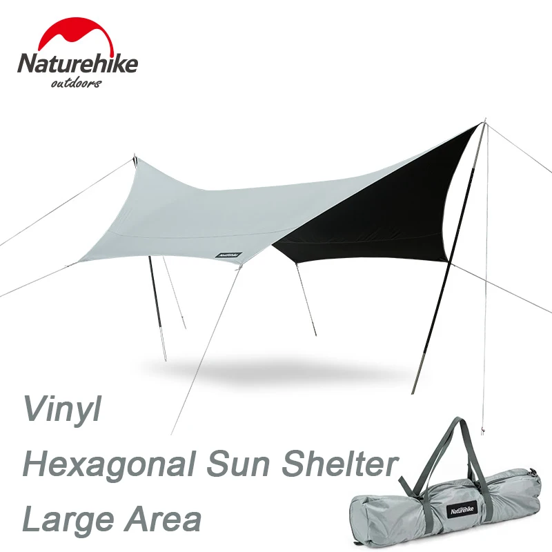 

Naturehike Hexagon Canopy 8-10 Person Sunscreen UPF 50+ Vinyl Outdoor Large Camping Awning Waterproof Ultralight Travel Use