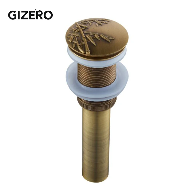 Bathroom Lavatory Basin Sink Pop Up Drain Antique Finish Brass Material Clic-clac Waterlet Vanity Sink Waste Drainer ZR2020