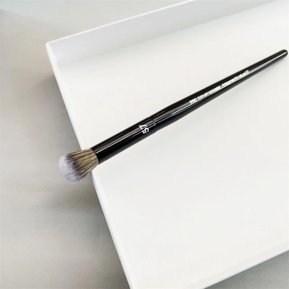 PRO Concealer Makeup Brush #57 - Black Round Concealer Blending Highlighting Airbrushed Cosmetics Beauty Tools