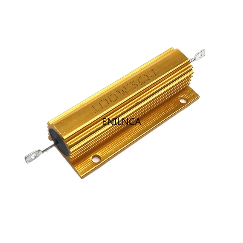 50W 100W Aluminium Power Metal Shell Fall Draht Widerstand 0,01 R ~ 100K 1 6 8 10 20 200 500 1K 10K Ohm Widerstand RX24