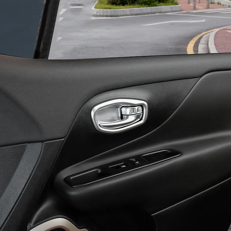 ABS Matte Car Interior Armrest Handle door bowl Cover Styling Accessories Stickers 2015 2016 2017 For Jeep Renegade