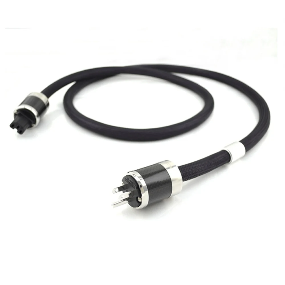 HiFi Schuko Furutech Alpha PS-950 top Rhodium carbon fiber fever EU AC power cable FI-E50  FI-50 (R) plug