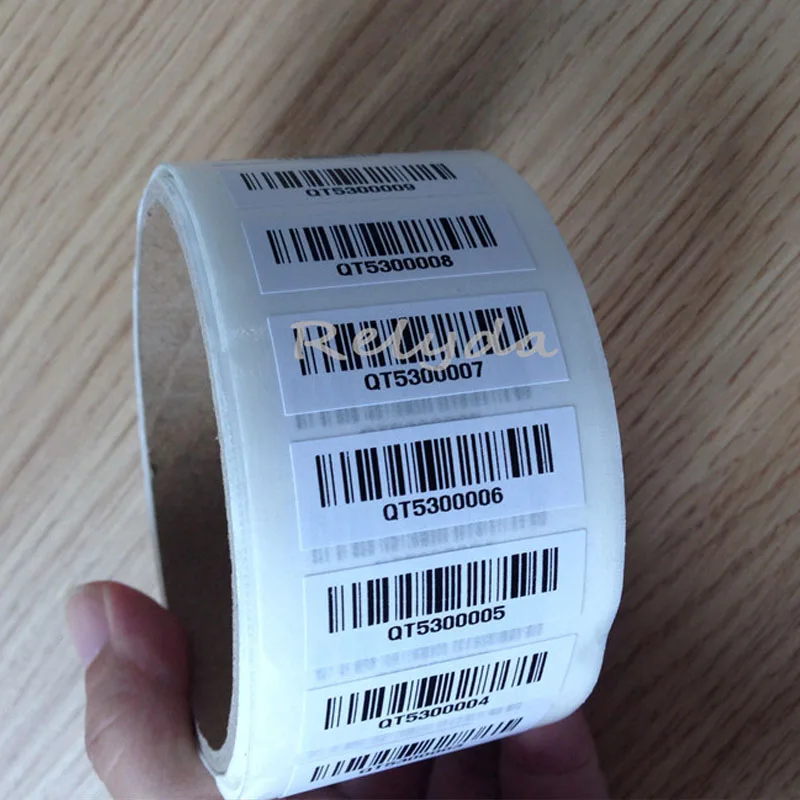 1000pcs 55x20mm Qr Code Barcode Stickers Serial Number Tape Dynamic Strong Adhesive Paper Seal Label Price Tag