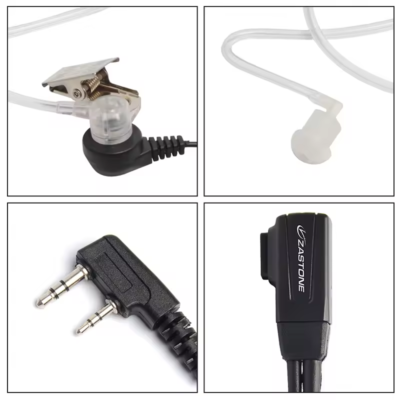Zastone Walkie Talkie Earpiece 2 Pin K Plug PTT Air Acoustic Tube Earphone Portable Radio Headset Headphone for Baofeng - Image 4