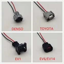 Ev1 ev6 ev14 denso toyota用のピグテール配線ハーネス付き燃料インジェクターコネクタ