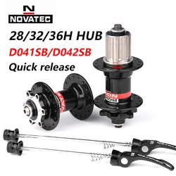 Novatec D041SB D042SB Hub  MTB Bicycle Disc Card Brake Hub 28/32/36 Holes Red Black 8/9/10/11 speed Mountain bearing Hubs