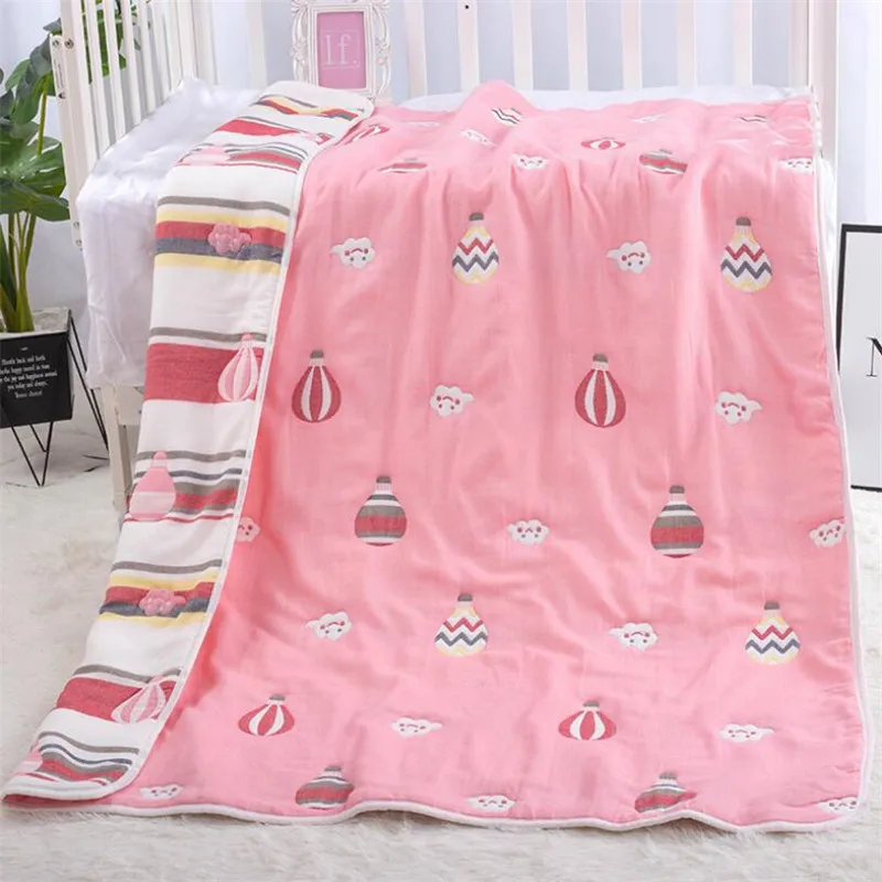 Reall Thick 10 Layers Muslin Cotton Kids Sleeping Blanket Autumn Winter Warm Baby Children Nap Bedding Blanket 120x150cm