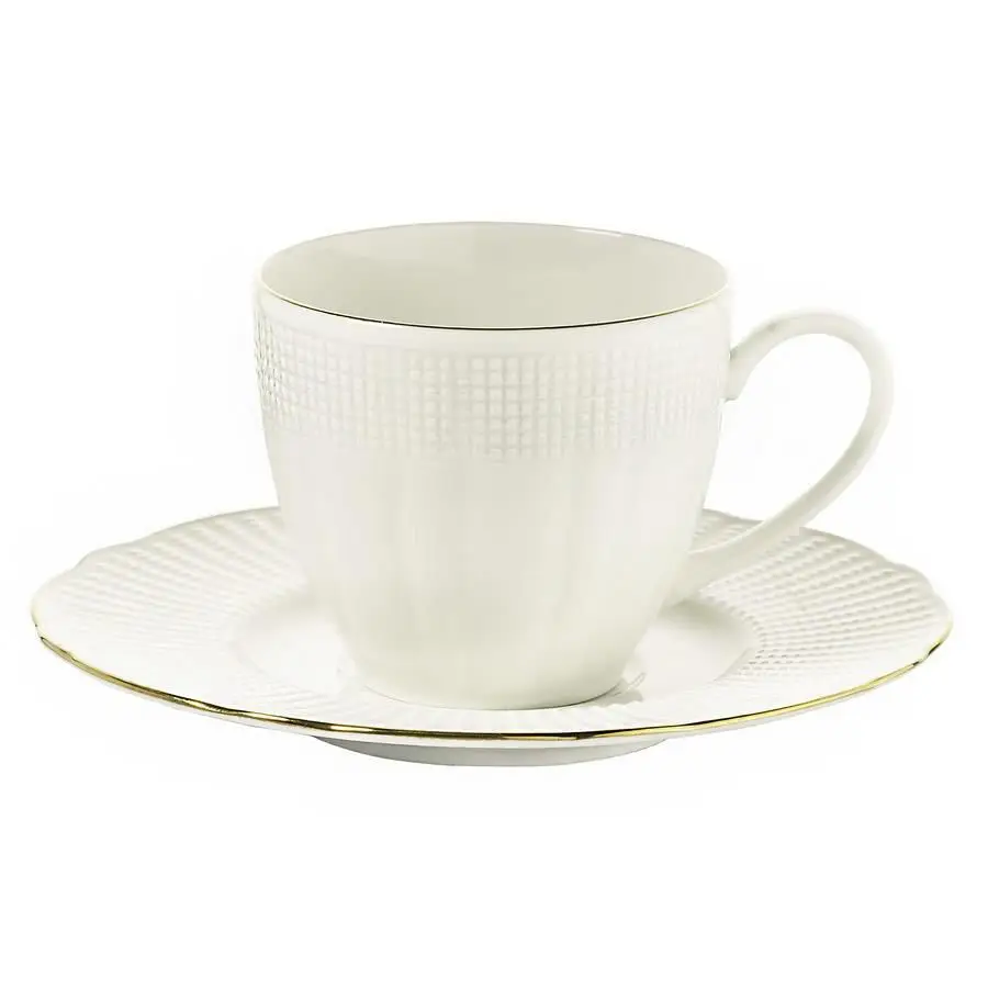 

DOLBOVI Kutahya Has Porcelain Bone İlay Gold Fishnet coffee cup Pad mug кружка coffee cup cup