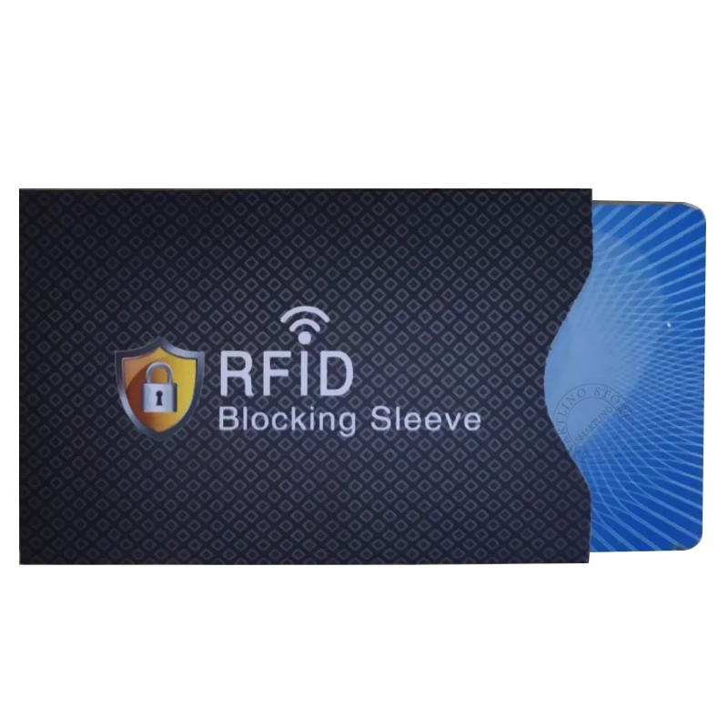 5pcs Aluminum Foil RFID Blocking Credit Bank Card Holder Sleeves Protector Lock Identity Anti-Scan NFC Signal Secure Wallet