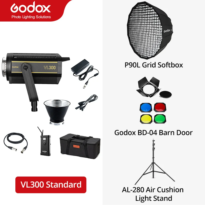 In Stock Godox VL300 VL-300 300W 5600K White Version LED Video