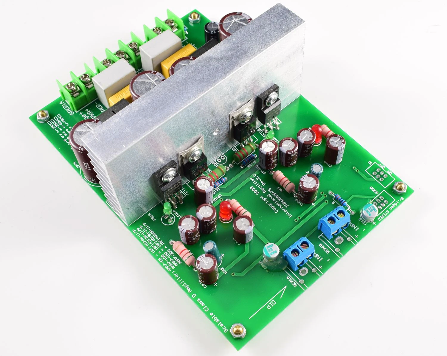 L20DX2 IRS2092 الفئة D مكبر كهربائي الانتهاء من المجلس 250 واط * 2 8R ثنائي القناة IRAUDAMP7S