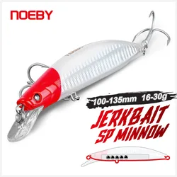 Noeby-Artificial Hard Bait for Bass and Pike Fishing, Suspending Minnow Lure, Floating Wobbler, 12cm, 22g, 24g, 13cm, 28g, 30g