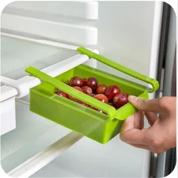 Mini ABS Slide Kitchen Fridge Freezer Space Saver Organization Storage Rack Bathroom Shelf