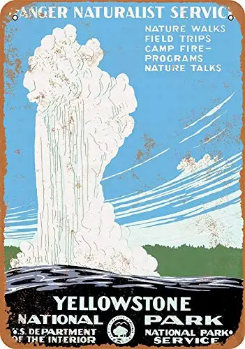

8x12 металлический знак-1938 йеллостоун национальный парк старые верные-Ретро Декор стен домашний декор