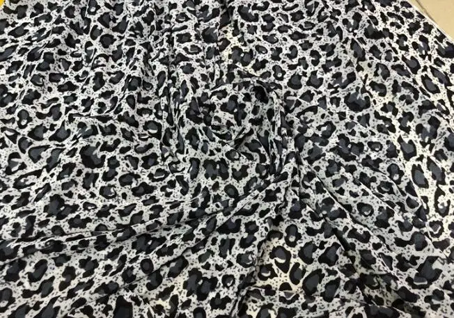 150cm * 100cm Red Encryption Spandex Mesh Leopard Print Fabric Stage Performance Costume Latin Dance Wear Fabric