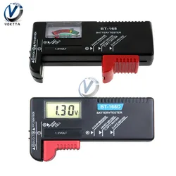 BT168D Digital Battery Capacity Tester LCD Digital/Pointer Display BT-168 CheckerAAA AA Button Cell Universal Power Supply Meter