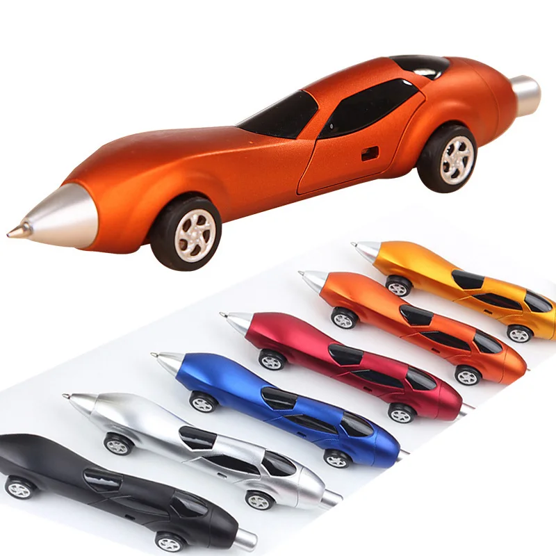 

1 Pcs Funny Novelty Design Cartoon Car Shape Ballpoint Pen Child Racing Car Toy Gift School Supplies Student Portable Stationery