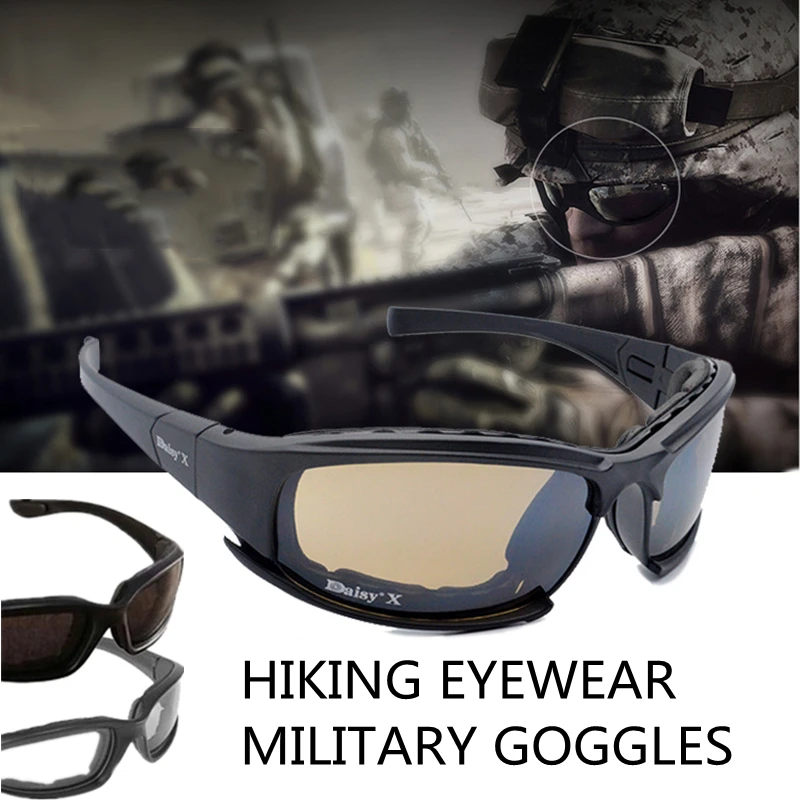 

Outdoor Hiking Eyewear Tactical Glasses Military Goggles Army Sunglasses Polarized Glasses Replaceable Lenses Camping Equipment