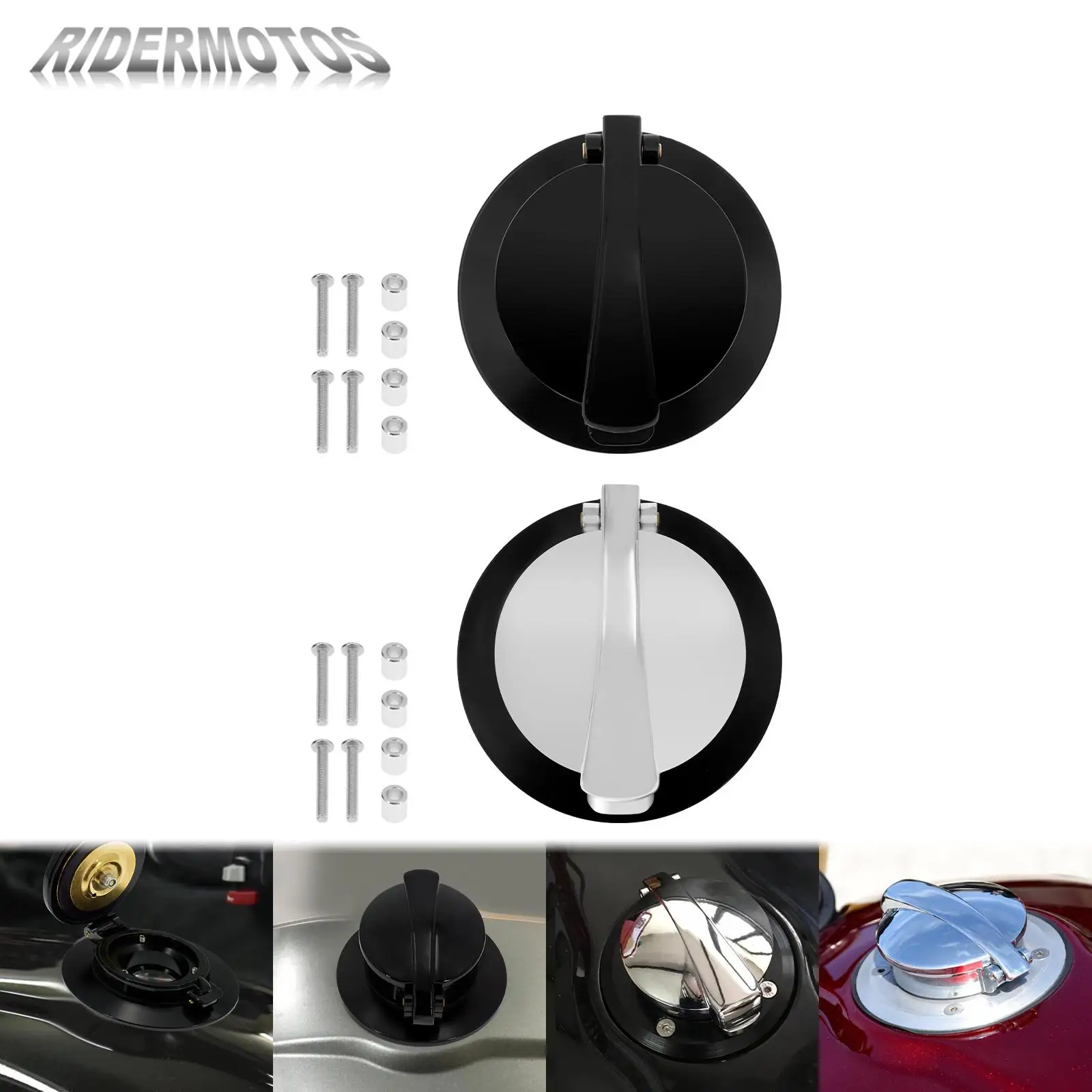 

Motorcycle Fuel Gas Tank Cap Black/Chrome Oil Tank Cover Aluminum For BMW R nine T 2014-2020 Pure Scrambler K33 G/S K21 K22