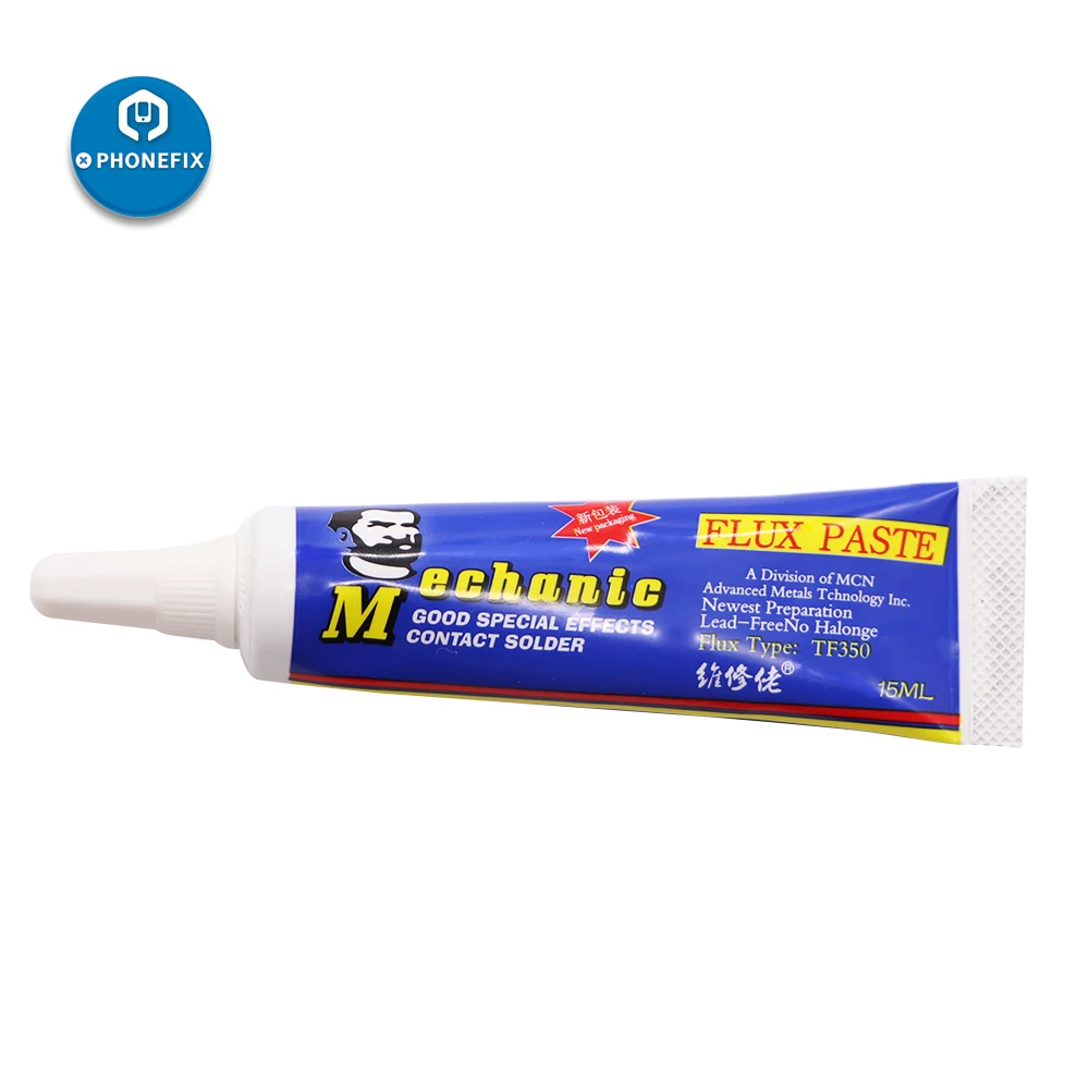 MECHANIC 15ML TF350 No-Clean Soldering Flux Paste Lead-Free Solder Paste for iPhone Motherboard BGA PCB CPU Soldering Tool