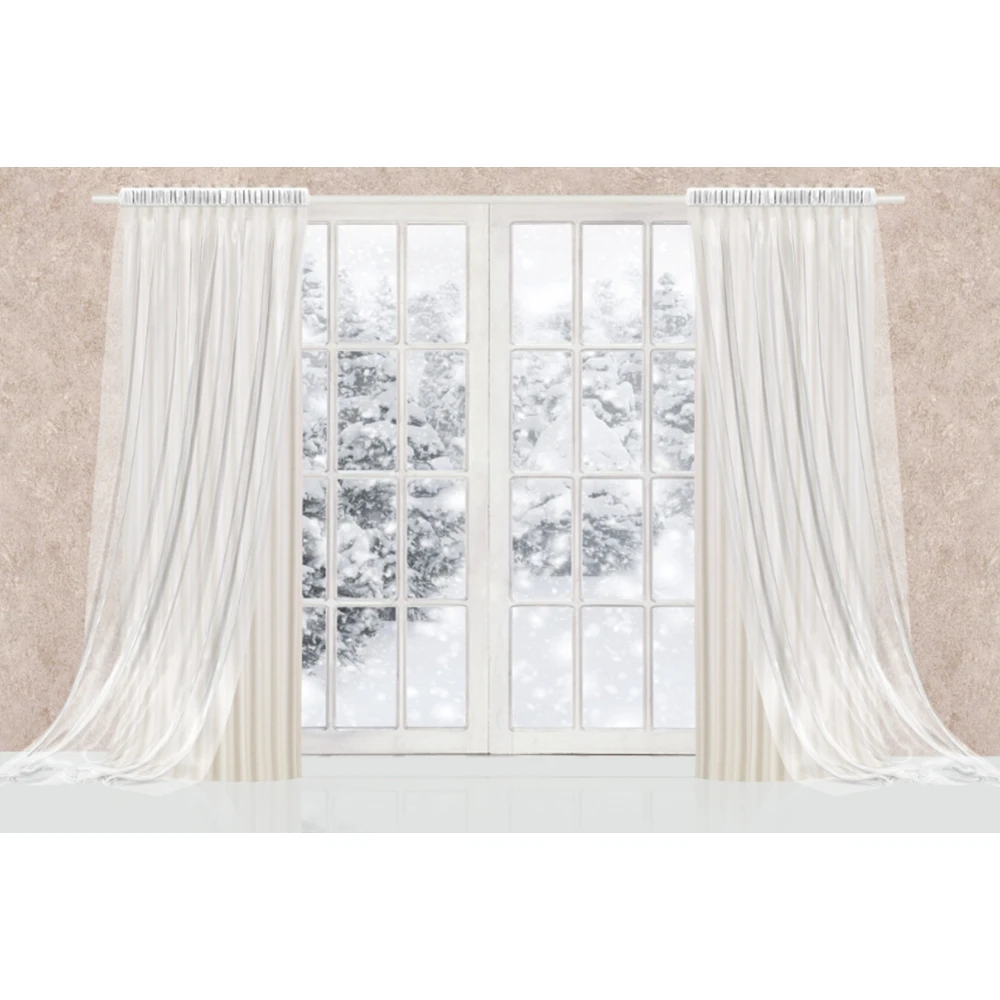 Yeele الداخلية شجرة عيد الميلاد الطفل هدية ويندوز سنو المشهد التصوير خلفية التصوير الخلفيات للصور استوديو