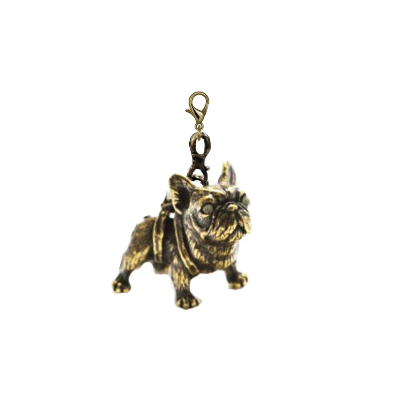 2024 Trend Metal Black Antique French Bulldog Dog Key Chain Key ring  Handbag Accessories Pet Jewelry Valentines Birthday Gifts