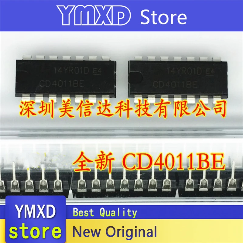 

10pcs/lot New Original CD4011BE four-way 2 input and non-door straight plug -14 In Stock